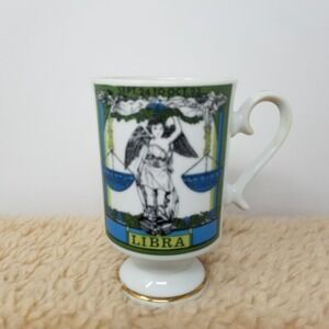 VTG ROYAL CROWN Aranart By Elena " Libra " Zodiac SMUG MUG CUP